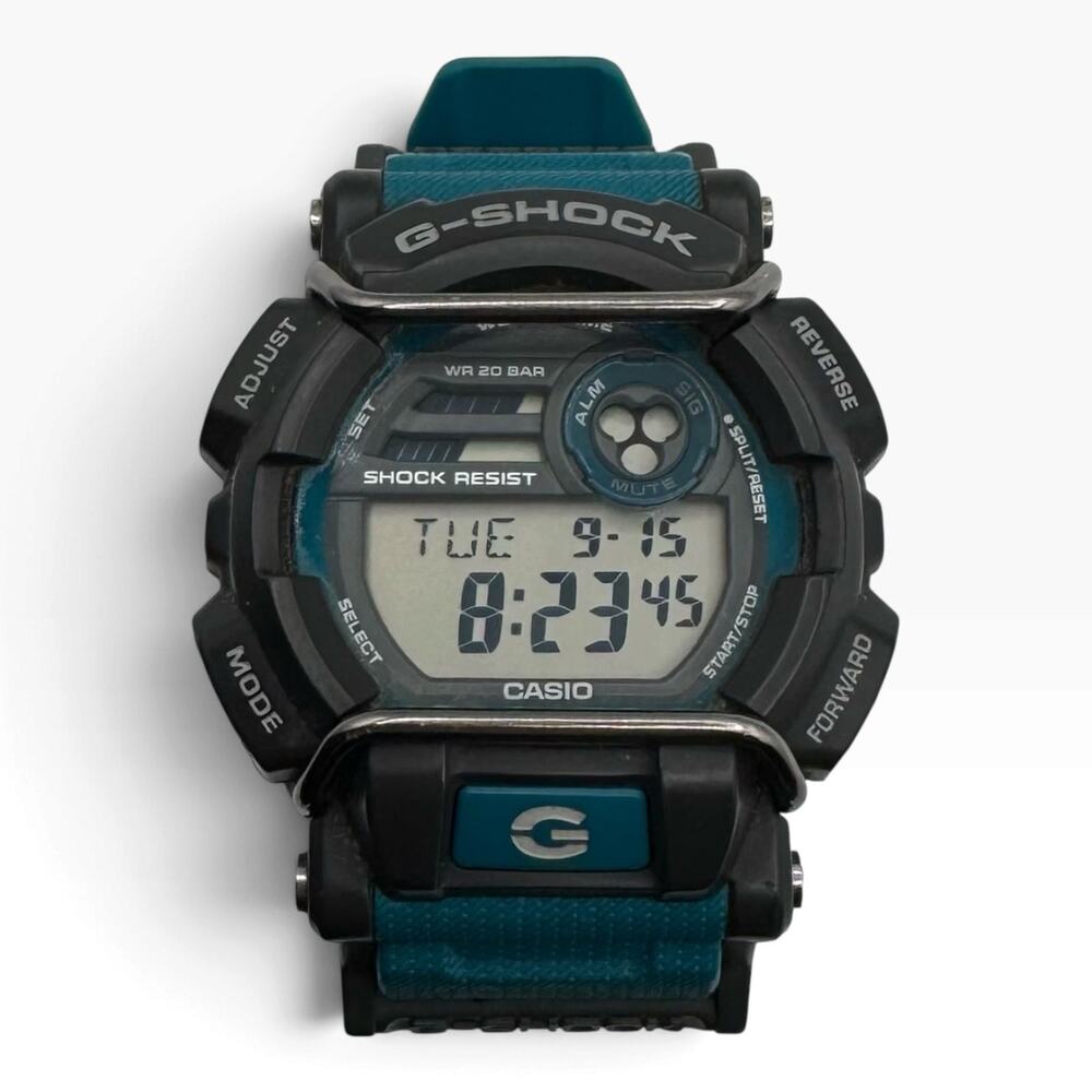 Casio G-Shock GD-400-2 Teal Black Digital Watch 3434 Face Guards 200M